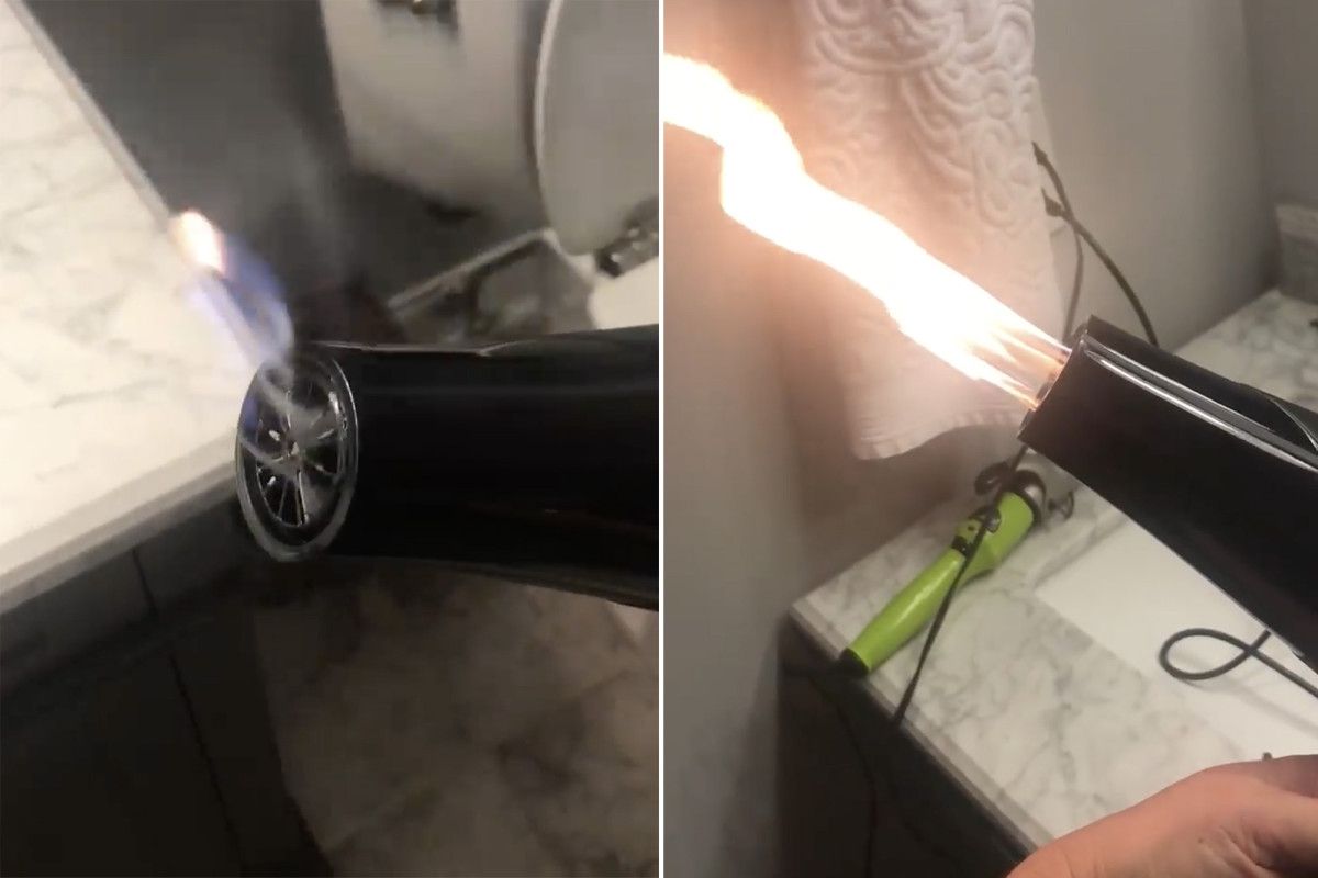 Американка показала, як її фен перетворився у вогнемет - фото 1
