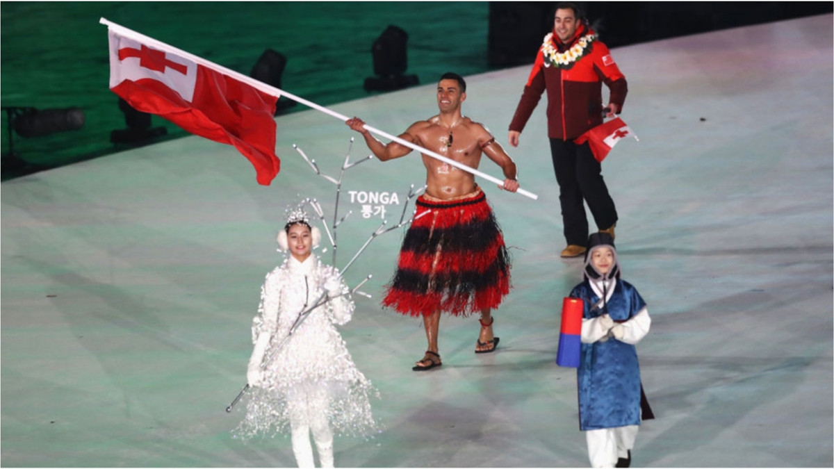 Прапороносець збірної Тонги на відкритті Олімпіади-2018 - фото 1