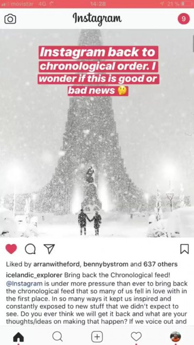Instagram готується повернути старий порядок відображення контенту - фото 232984