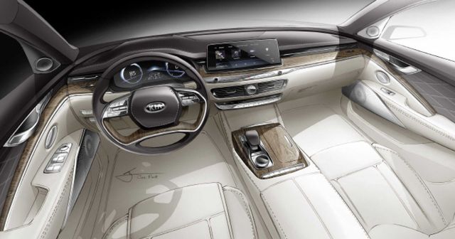 Опубліковані фото інтер'єру найрозкішнішого седана Kia - фото 233450