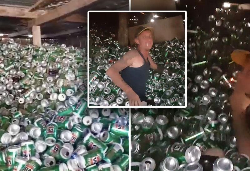 Скрудж МакДак? Австралієць плаває у басейні з пляшок пива