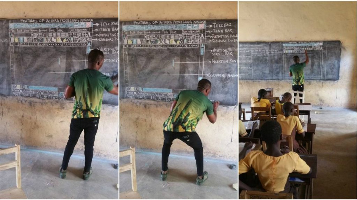Африканській школі, де вчитель викладав Microsoft Word на дошці, подарували комп'ютери - фото 1