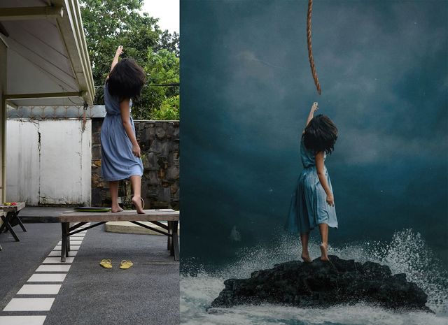 Художниця показала казкові фото до і після фотошопу - фото 240863