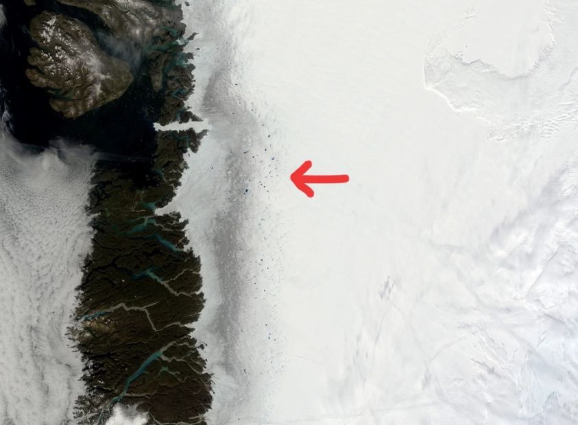 У Гренландії знайшли таємничу "темну зону", яка збільшується