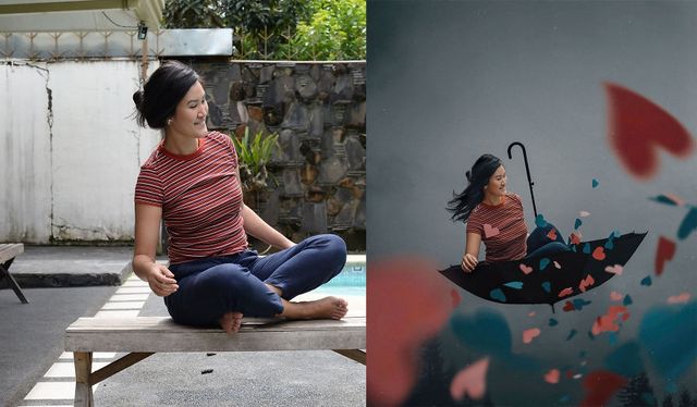 Художниця показала казкові фото до і після фотошопу - фото 240856