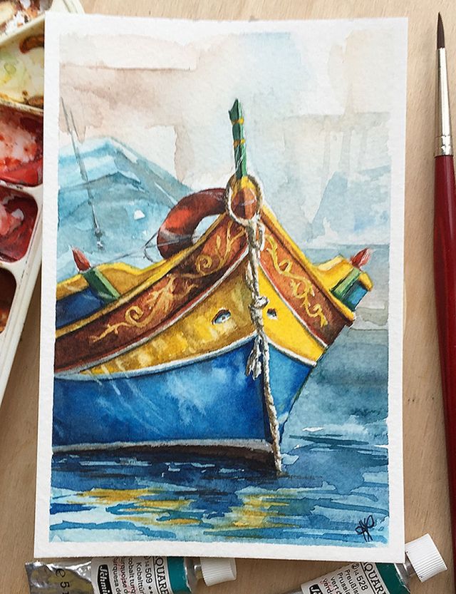 Сонячна Мальта у чарівних малюнках аквареллю - фото 250949