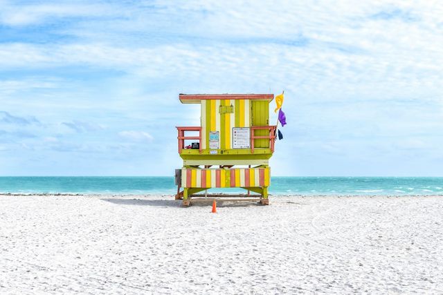 Яскраві кабіни рятувальників на Маямі - фото 247891