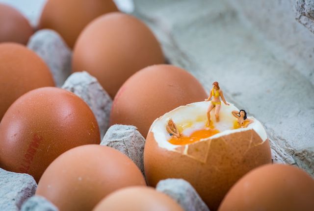 Фотограф створює міні-світ на власному сніданку - фото 249334