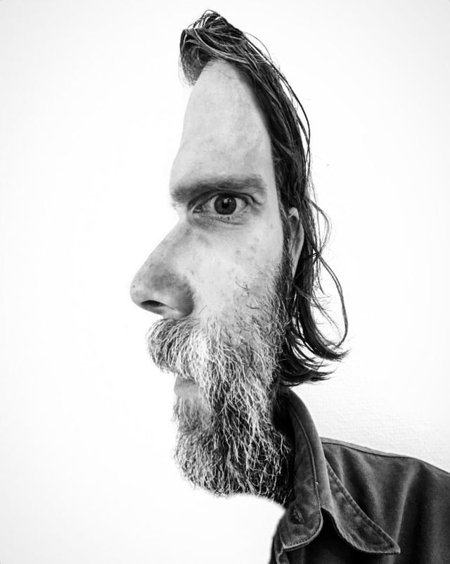 Цей чоловік ненавидить нудні селфі, тому перетворює їх у мистецтво - фото 246414