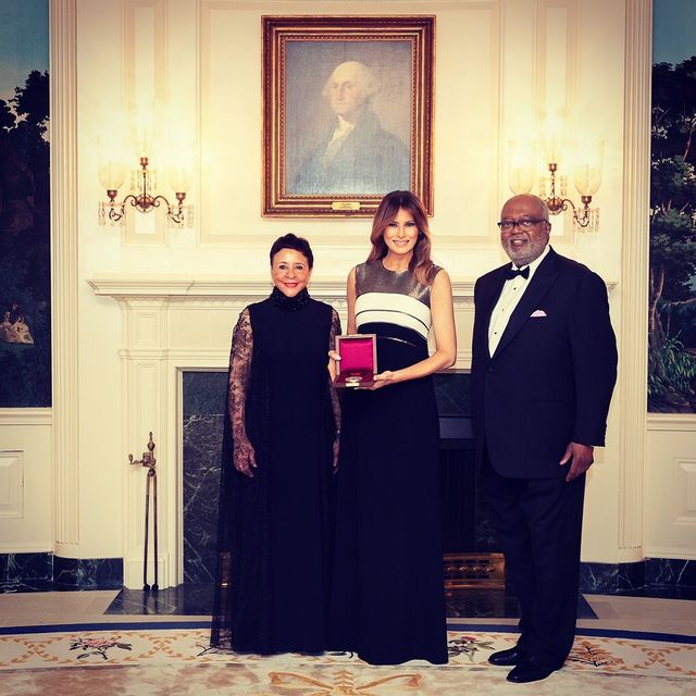 Меланія Трамп з'явилася на публіці у вишуканій сукні - фото 254521