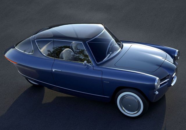 В Естонії створили вінтажний електромобіль на трьох колесах - фото 252758