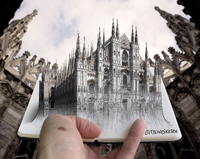 Художник поєднує реальність з малюнками: казкові фото - фото 258291