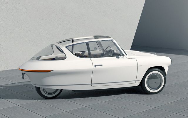 В Естонії створили вінтажний електромобіль на трьох колесах - фото 252763