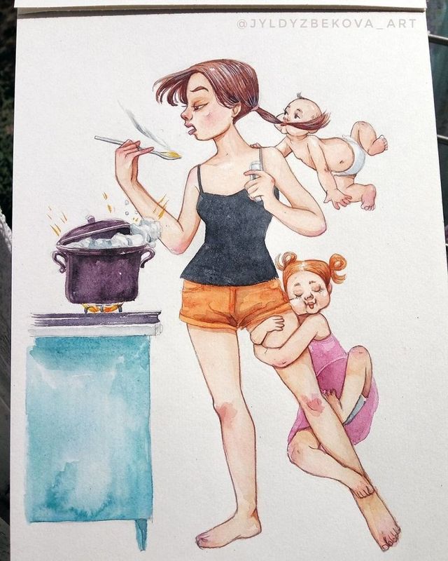 Художниця створює малюнки, які зрозуміють тільки батьки - фото 256814
