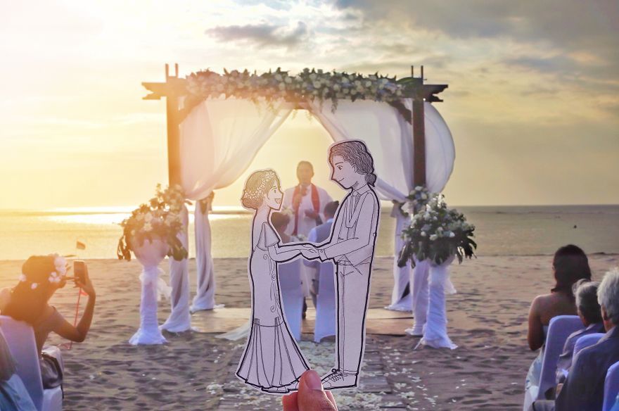 Закохані здивували незвичайною весільною зйомкою: чарівні кадри