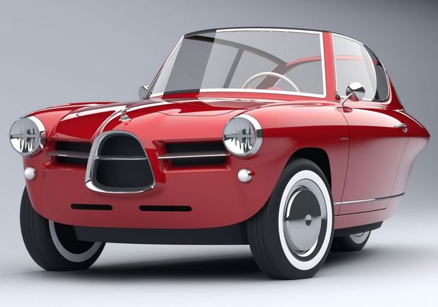 В Естонії створили вінтажний електромобіль на трьох колесах - фото 252757