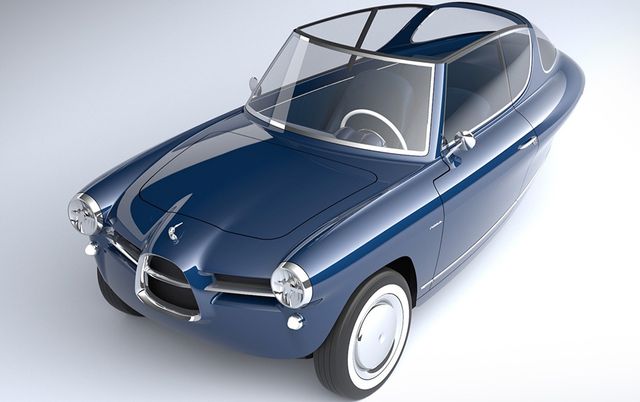 В Естонії створили вінтажний електромобіль на трьох колесах - фото 252760