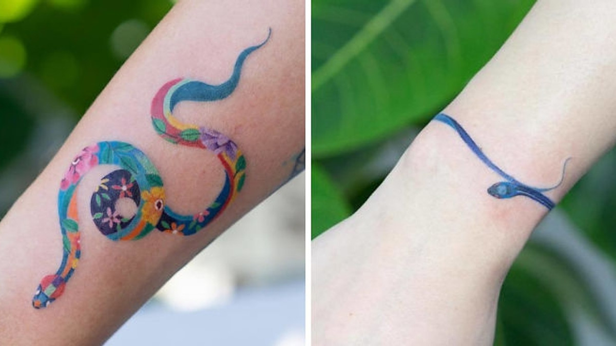 Художниця з Кореї створює незвичайні тату з чарівними зміями - фото 1