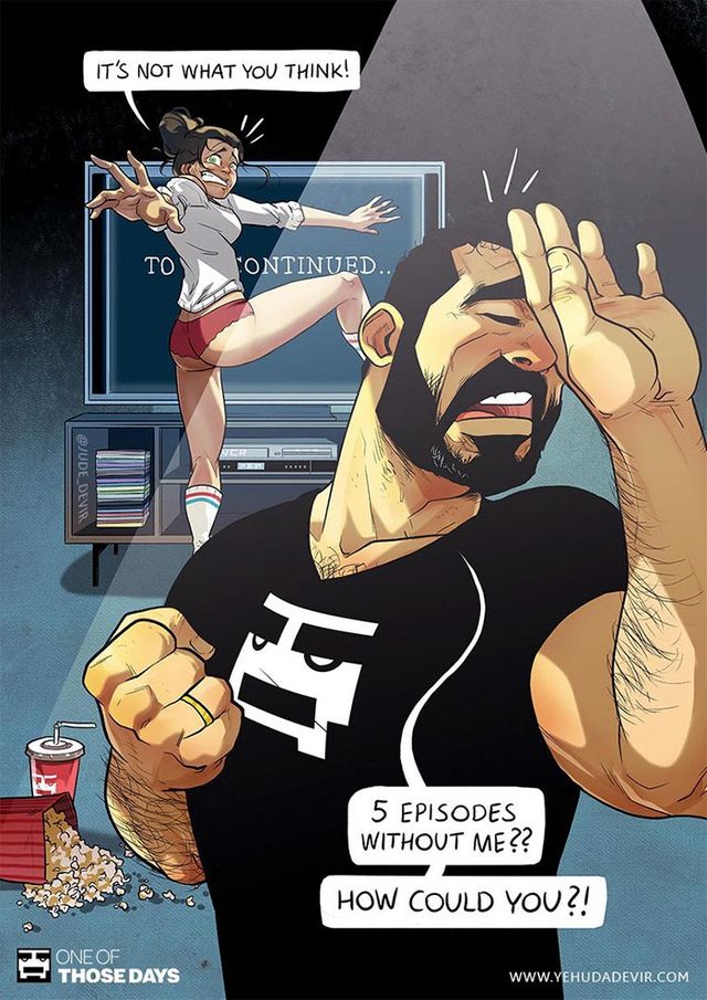 Щоденне життя у шлюбі у кумедних ілюстраціях - фото 256974