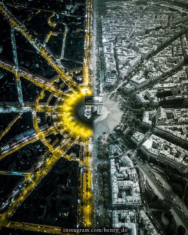 Париж вночі та вдень в одному неймовірному фото