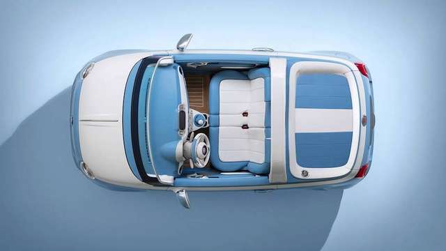 Fiat 500 перетворили на ідеальне пляжне авто з душем - фото 260622