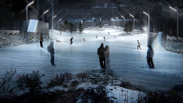 На даху електростанції в Копенгагені відкриють лижну трасу - фото 268753