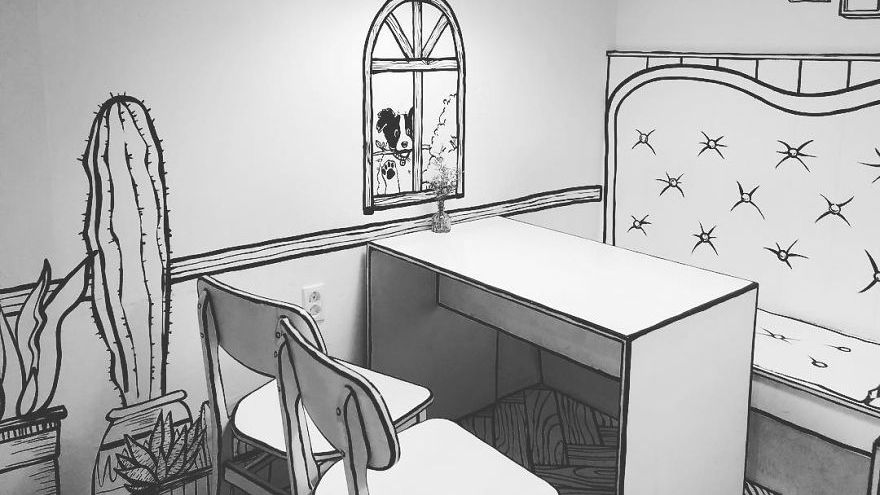 Наче у коміксі: як виглядає "намальоване" кафе в Сеулі