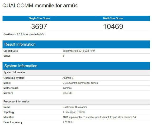 Qualcomm Snapdragon 855 засвітився у Geekbench, і він не вражає - фото 274463
