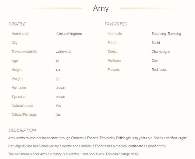 Скріншот з сайту надання послуг ескорту - фото 278701