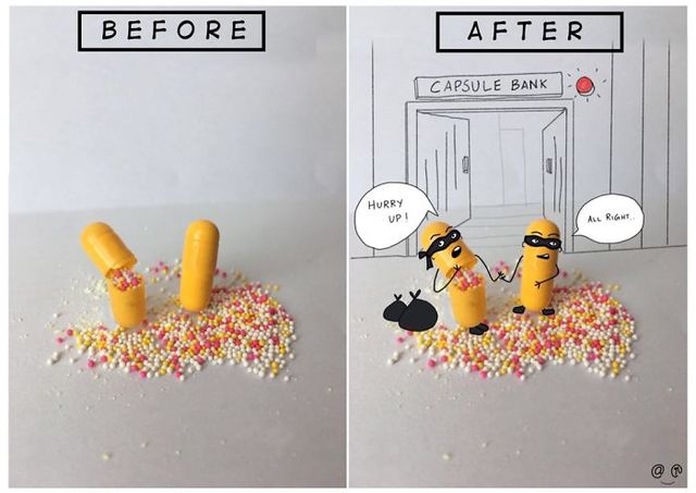 Веселі ілюстрації з пігулками - фото 283150