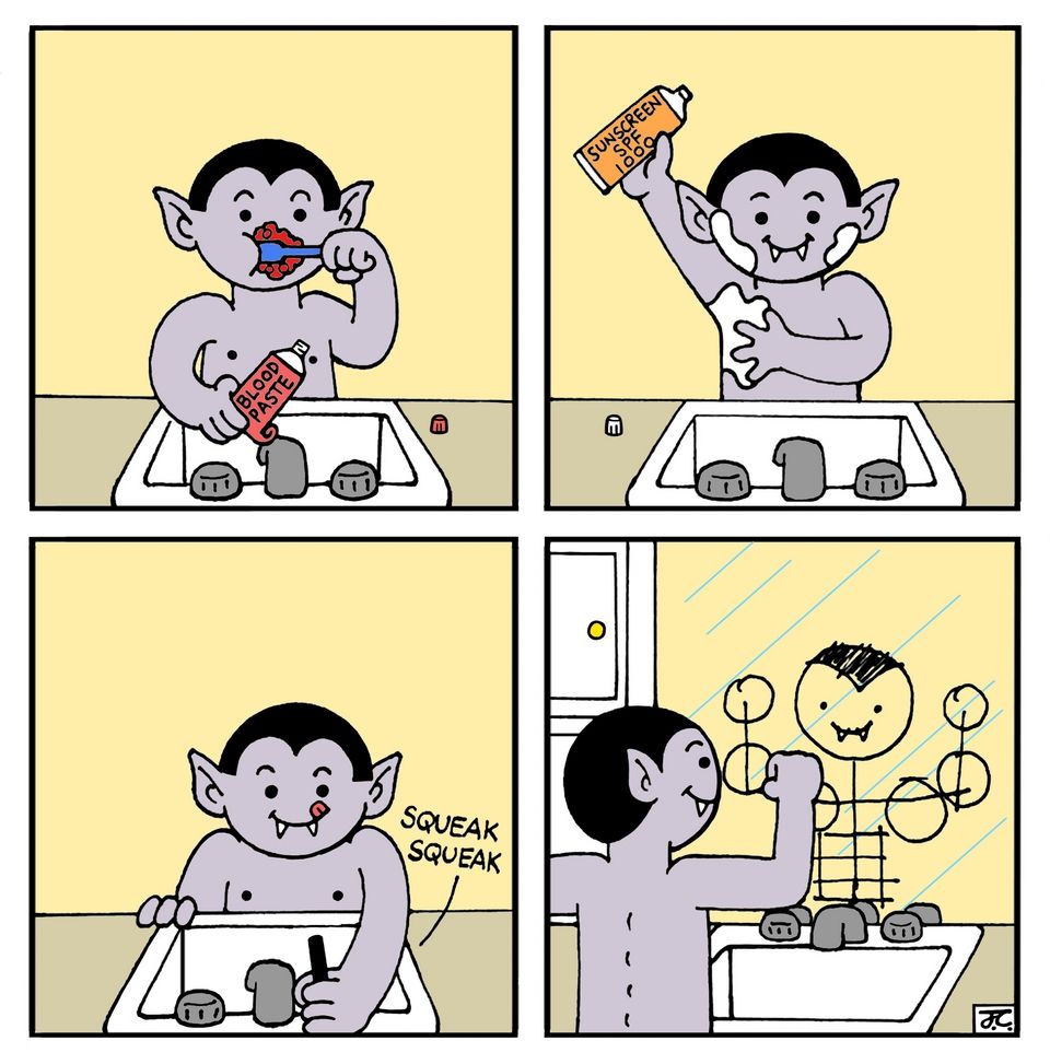 Як виглядає ранок Дракули: кумедна ілюстрація