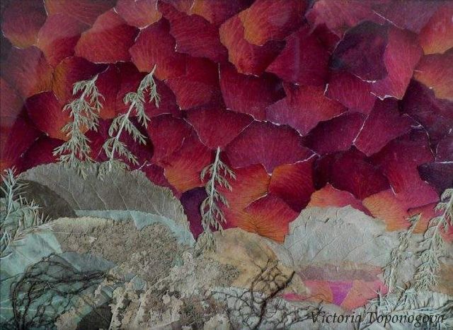 Художники створюють незвичайні картини із засушеного листя- фото 279718