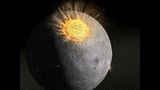 Падіння гігантського метеорита на Місяць: відео