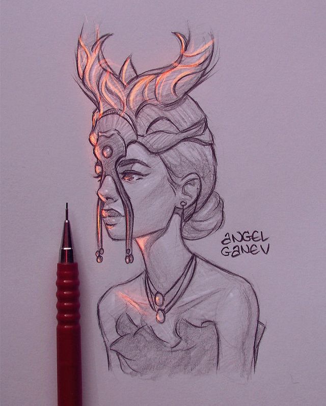 Сяючі ілюстрації олівцем - фото 282904