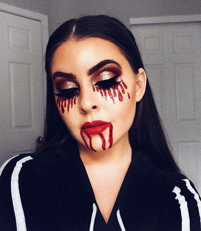 макіяж на хеллоуїн для дівчат - фото 285754