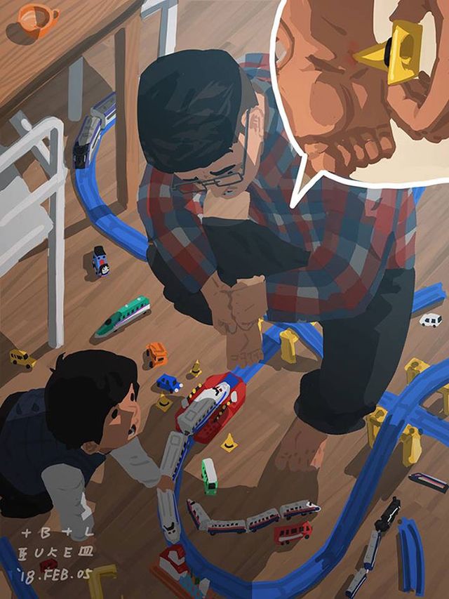 Самотній тато показує, як виховувати дитину: душевні ілюстрації - фото 290966