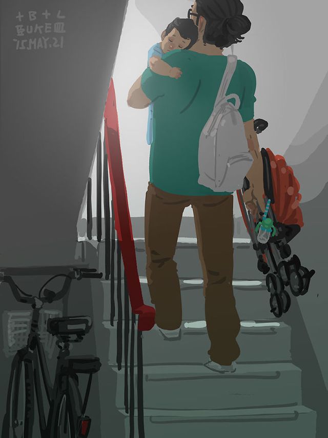 Самотній тато показує, як виховувати дитину: душевні ілюстрації - фото 290980