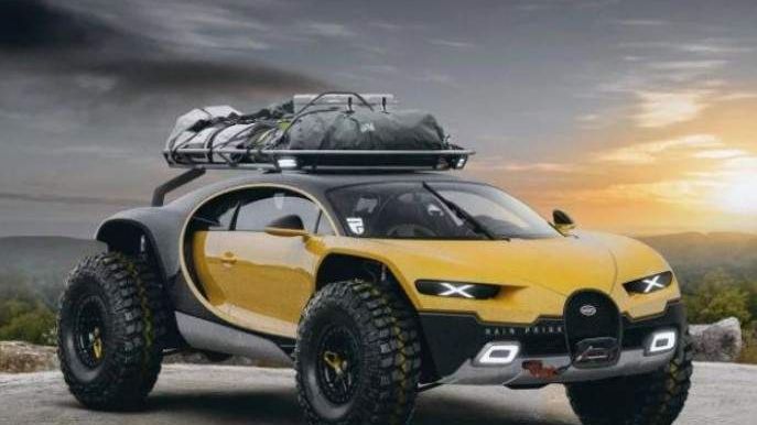 Bugatti Chiron показали у вигляді позашляховика