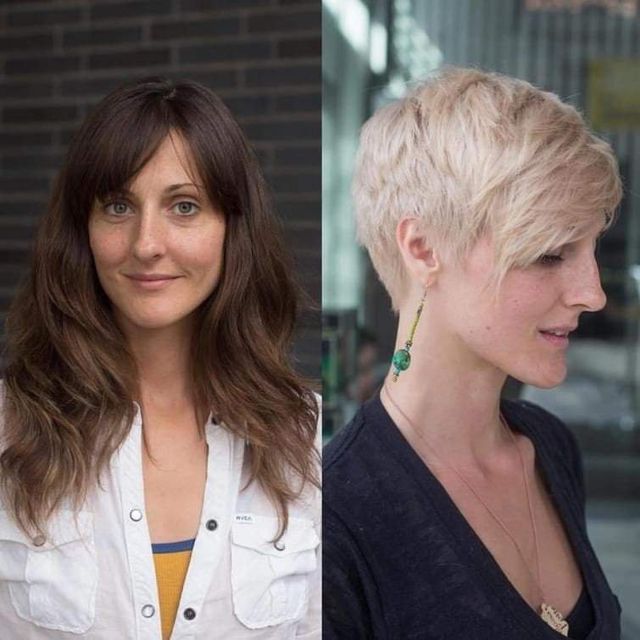 Перетворення дівчат, які зважилися на коротку стрижку - фото 291428