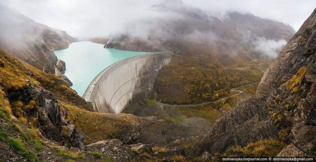 Велика гребля в альпійських горах зачарувала мережу - фото 288465