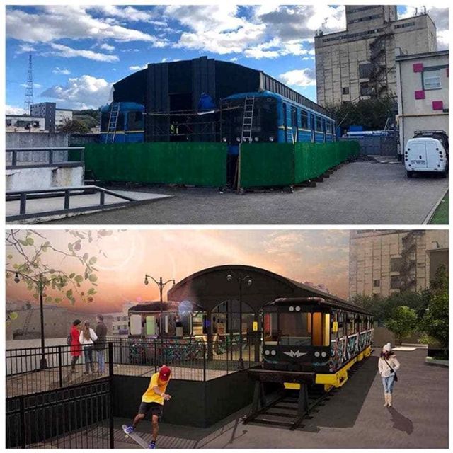 З двох старих вагонів метро в Києві побудують цілий хостел- фото 294450