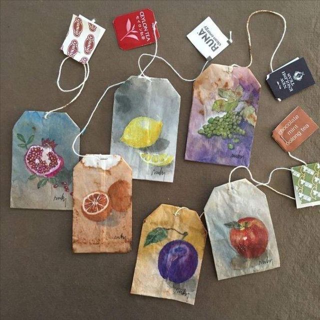 Художниця створює атмосферні картини на чайних пакетиках - фото 295690