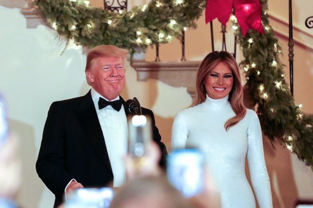 Меланія Трамп вийшла у світ в розкішному образі - фото 295749