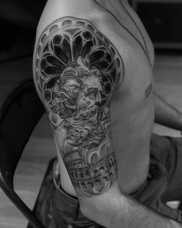 Чорно-білі тату турецького майстра, які нагадують витвори мистецтва - фото 297926