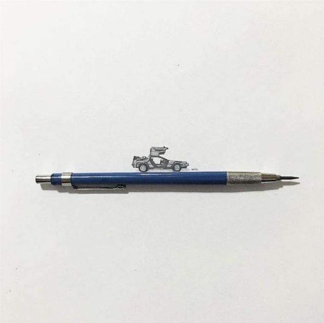 Американець створює мініатюрні малюнки з безліччю деталей - фото 299075