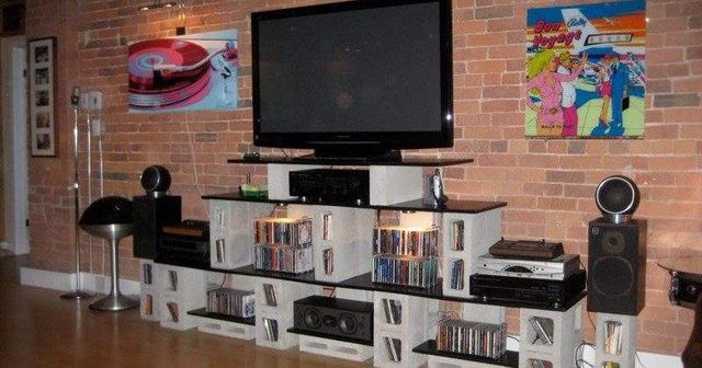 Меблі зі звичайного шлакоблоку: дешеві ідеї - фото 299800