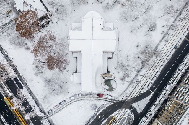 Засніжений Будапешт з висоти пташиного польоту: атмосферні фото - фото 300669