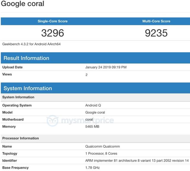 Google Pixel 4 засвітився в Geekbench - фото 303587