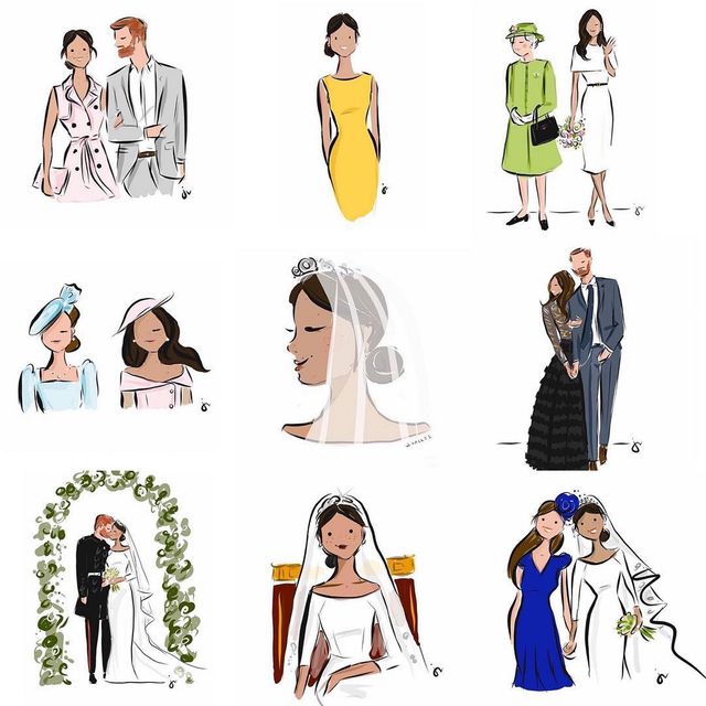 Художниця намалювала найстильніші образи вагітної Меган Маркл - фото 306768