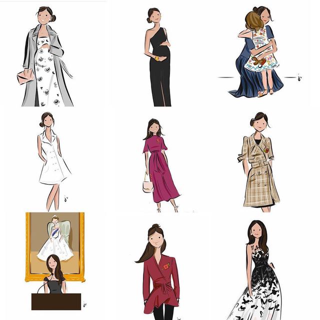 Художниця намалювала найстильніші образи вагітної Меган Маркл - фото 306769